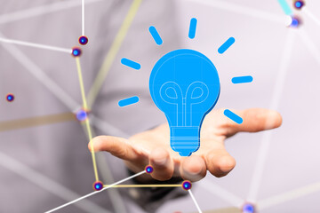 Neural network 3D illustration. Big data and cybersecurity