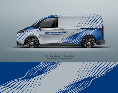 Racing van Vector sport background for car wrap race car car decal livery