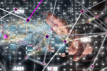 Technology background. Big data concept - 3d