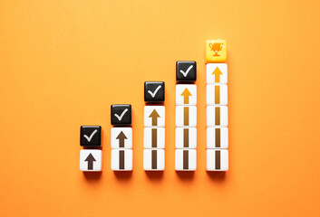 Fulfill the criteria and achieve success. Acquiring new skills. Reach the top. Gaining experience...