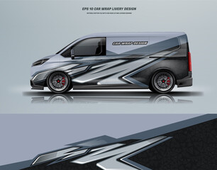 Racing van Vector sport background for car wrap race car car decal livery