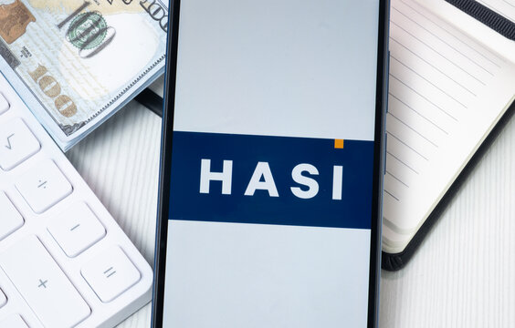 New York, USA - 30 June 2024: Hannon Armstrong Logo on Phone Screen, HASI Company Icon