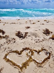 heart on the beach