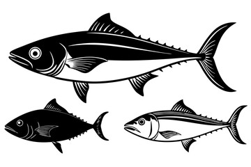 marine fish silhouette vector illustration