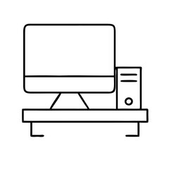 desktop computer, PC, monitor, computer screen, CPU, personal computer, computer icon, technology, office computer, workstation, computer hardware, screen icon, computer setup, computing device