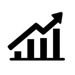 growth chart icon, progress, data, analytics, increase, statistics, success, performance, upward trend, business, financial, development, measurement, graph, tracking, results, monitoring, report