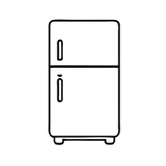 refrigerator appliance kitchen cold freezer food cooling household storage icon vector illustration symbol kitchen appliance technology cold temperature refrigerator icon isolated outline home deep