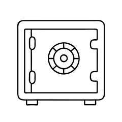 Safe Box Icon: Security Equipment, Vault Door, Lock, Protection, Safe
