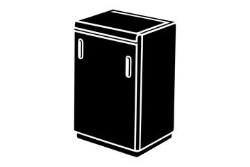 refrigerator line art vector illustration