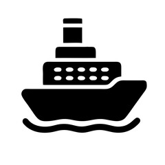 Ship Icon: Boat, Maritime, Vessel, Cruise, Cargo, Travel, Ocean