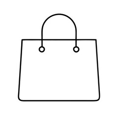 Simple Shopping Bag Icon - Vector Illustration for Retail, Shop, Store, Sale, Gift, Market, Fashion Design, Online Business, E-commerce, Web Shopping, Eco Concept, Plastic and Cardboard Box Elements