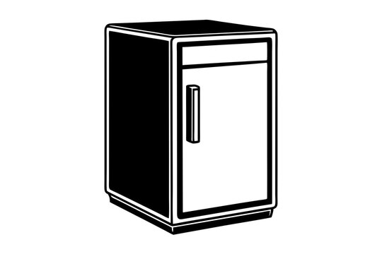 recommend clip art: refrigerator line art vector illustration