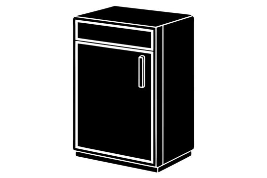 recommend clip art: refrigerator line art vector illustration