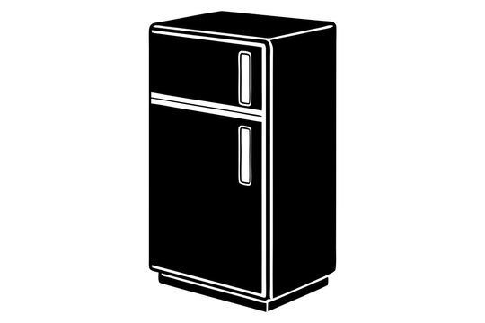 recommend clip art: refrigerator line art vector illustration