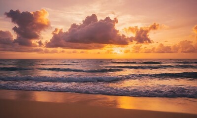 sunset on the beach