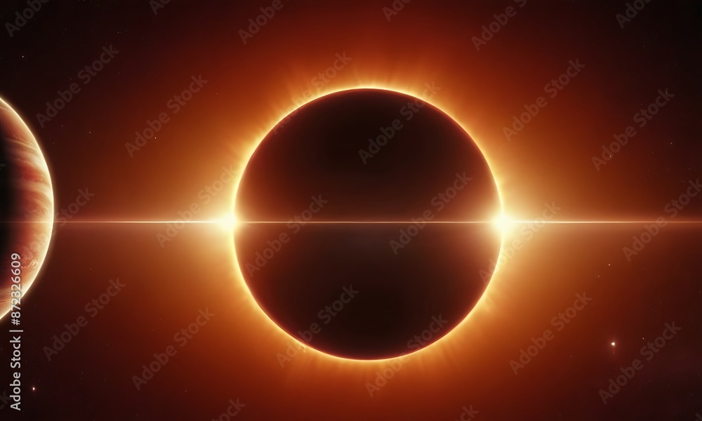 Canvas Prints planet in space and sun