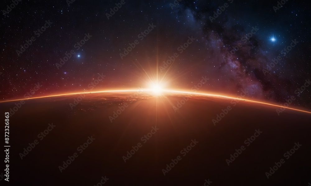 Sticker planet in space