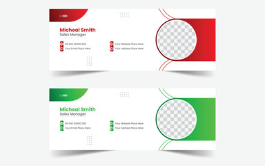 Business email signature template design