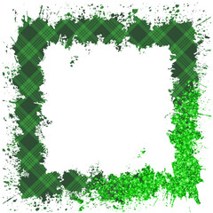 Cornice tartan e glitter verde - risorsa grafica vettoriale moderna - biglietti d'auguri, presentazioni, canva, fotografia, scrapbooking, cricut, sublimazione, adesiva