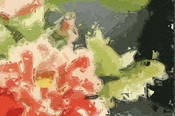 Oil paintings and various flowers, cranes, roses, peonies, cats, dogs, and chrysanthemums are beautiful