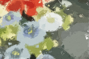 Oil paintings and various flowers, cranes, roses, peonies, cats, dogs, and chrysanthemums are beautiful