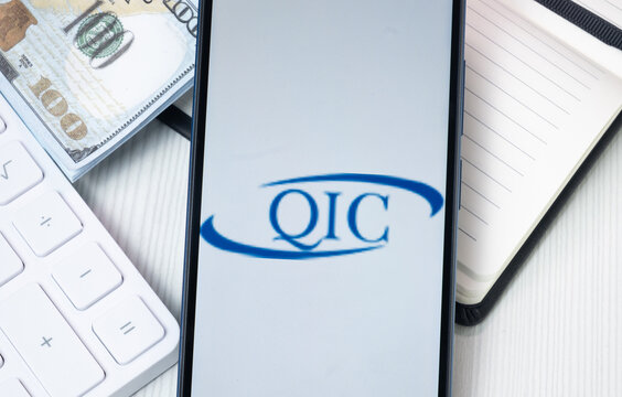New York, USA - 30 June 2024: QIC Logo on Phone Screen, Company Icon
