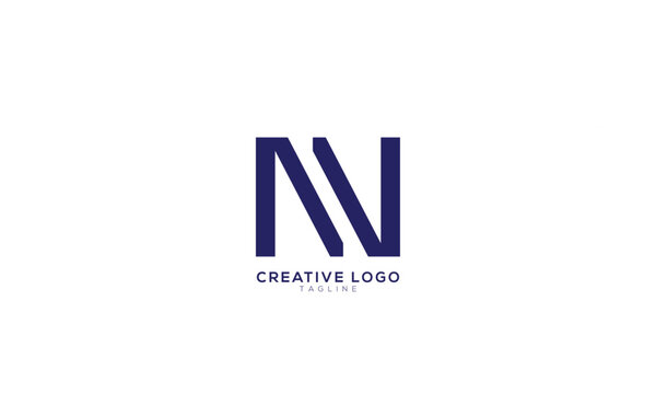 NN Abstract initial monogram letter alphabet logo design