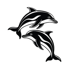 silhouette of a dolphin