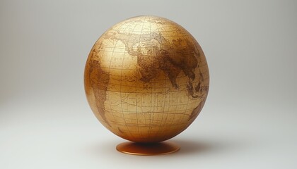 Classic styled globe with a detailed map on a wooden base, perfect for education or interior design