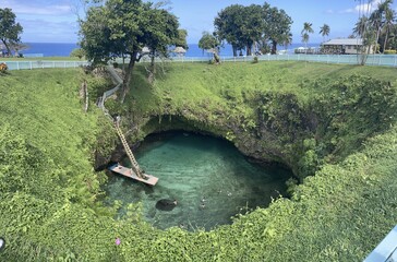 Ocean Trench in Samoa South Pacific Islands