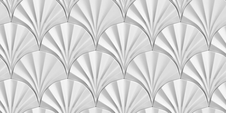 Seamless 3D geometric pattern for modern wallpaper designs