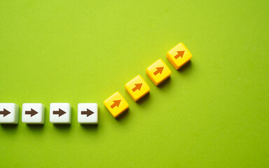 Upward movement. Successful start. Things are going better. Optimism and growth. Successful...