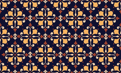 damask seamless pattern background. Classical old fashioned damask ornament, royal victorian seamless texture for wallpapers, textile, wrapping.