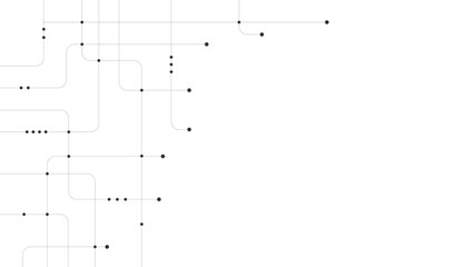 Abstract digital background. Technology background with crossed lines and dots.