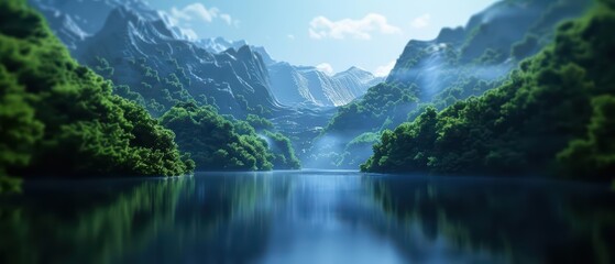 A conceptual computer interface uses supernatural algorithms to create virtual nature landscapes that adapt to the users mood