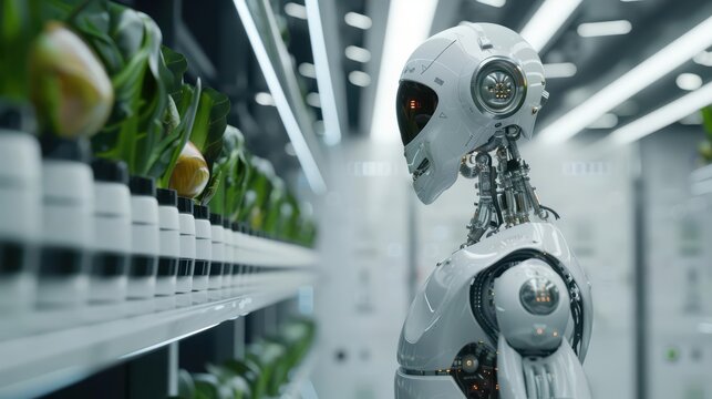 A futuristic restaurant features robotic chefs programmed with enchanted culinary skills