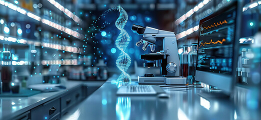 Research medical DNA lab science biotechnology scientist laboratory clinic medicine chemistry. Medical analysis DNA research equipment technology test microscope work health scientific computer gene