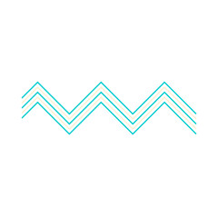 An abstract retro zig zag stripe pattern design element.