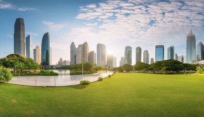 Obraz premium landscape, sky, nature, grass, meadow, vector, tree, summer, spring, field, sun, green