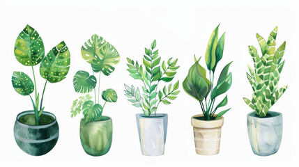 Obraz premium Discover our collection of stylish plant icons, designed to enhance your home decor or botanical designs. These versatile illustrations are perfect for adding a touch of greenery to your space.