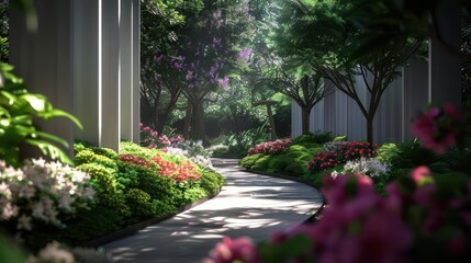 An advanced urban project incorporates mystical love gardens throughout the city