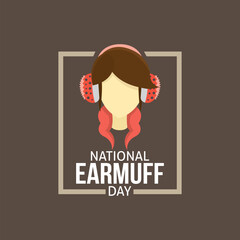 National Earmuff Day vector illustration. National Earmuff Day themes design concept with flat style vector illustration. Suitable for greeting card, poster and banner.
