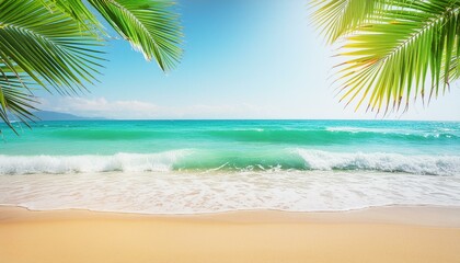 Beach with palm tree