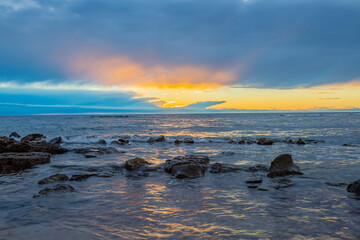 sunset on the beach