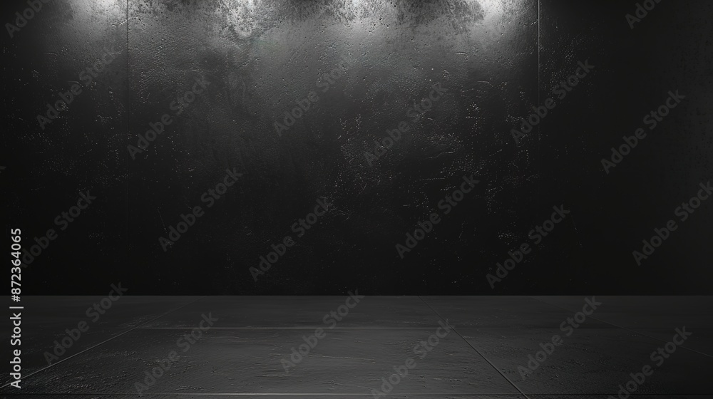 Poster dark elegance - minimalist black backdrop with subtle vignette for graphic design projects