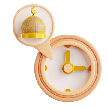 PNG 3D Prayer Time icon isolated on a white background
