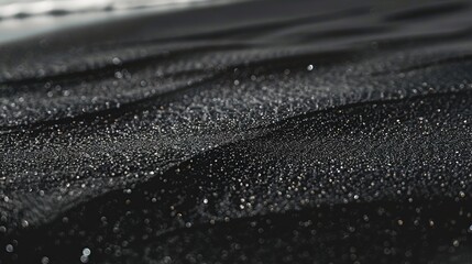 Serene Elegance: Minimalist Close-up of Fine Black Sand Backdrop