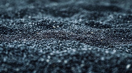 Tranquil Beauty of Minute Black Sand Grains with Unblemished Texture