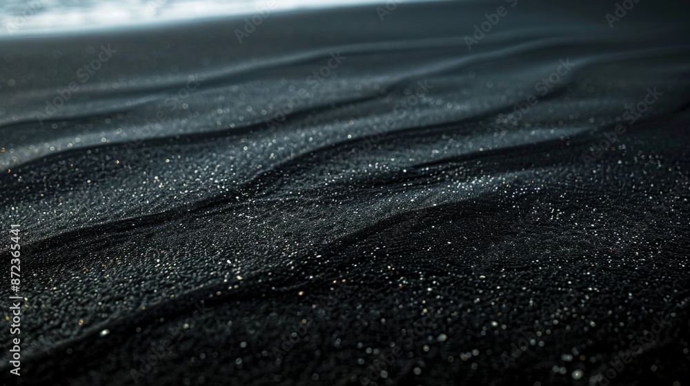 Poster abstract black sand texture with intricate patterns and shadows