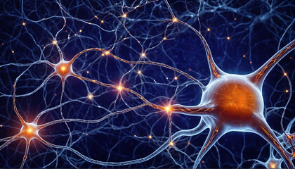 Neuron anatomy, dynamic flow of impulses across neural pathways.